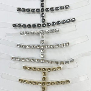 Clear TPU Triple-Strap Rhinestone Sandal Upper