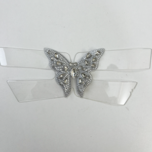 Clear TPU Rhinestone Butterfly Sandal Upper