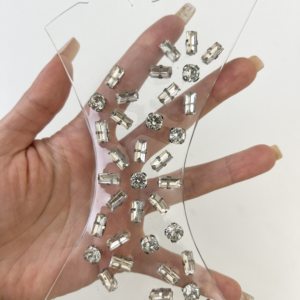 Clear TPU Starburst Rhinestone Sandal Upper