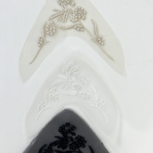 Delicate Floral Lace Beaded Shoe Upper