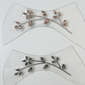 Rhinestone Branch & Marquise Gem Leaf Clear TPU Shoe Upper