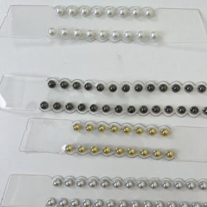 Clear TPU Double-Row Bead & Pearl Wave-Edge Sandal Upper