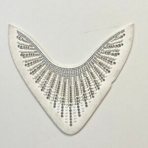 Luxury Faux Pearl & Rhinestone Sunburst Pattern Vamp Upper for Heels & Mules