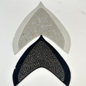 Sparkling Rhinestone & Bead Embellished Arch Vamp Upper for Sandals & Mules