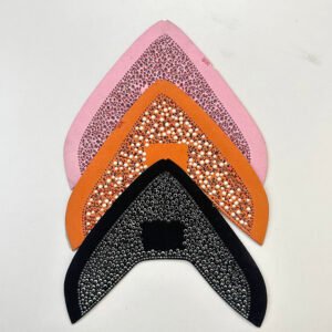 Luxury Velvet Pointed Arch Rhinestone Upper for Sandals & Mules