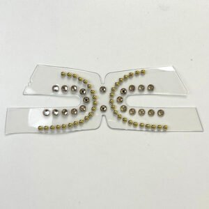 Clear TPU Gold Stud & Rhinestone Butterfly Sandal Upper