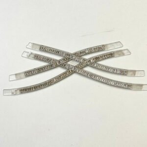 Clear TPU Criss-Cross Strap Sandal Upper with Baguette Cut Rhinestones
