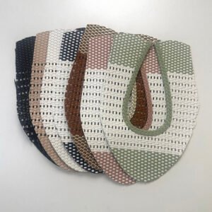 Coffee Brown Netting Micro-Rhinestone Paved Curved Vamp Upper Patch