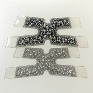 Glamorous Pearl & Gem Embellished Clear Strap Upper for Sandals