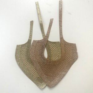 Sparkling Perforated Lattice Gem V-Shape Upper for Sandals